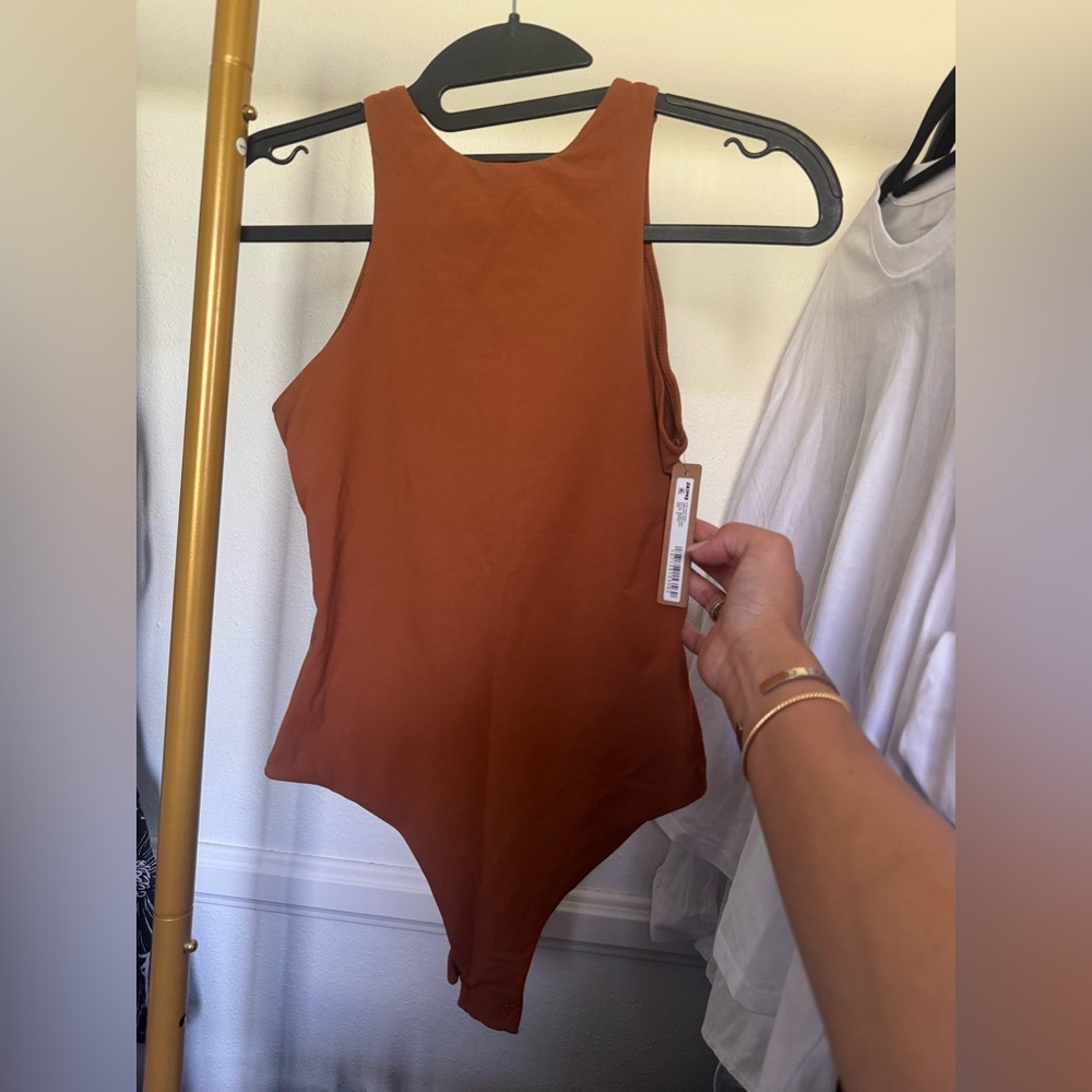 SKIMS Rust Brown One-Piece Bodysuit